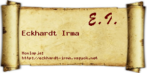 Eckhardt Irma névjegykártya